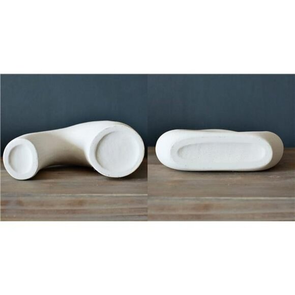 Set of 2 White Ceramic Donut Vases Modern Nordic Home Decor Centerpieces - Picture 5 of 8